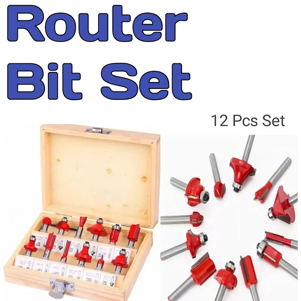 Router Bit Set Wooden Case Open View