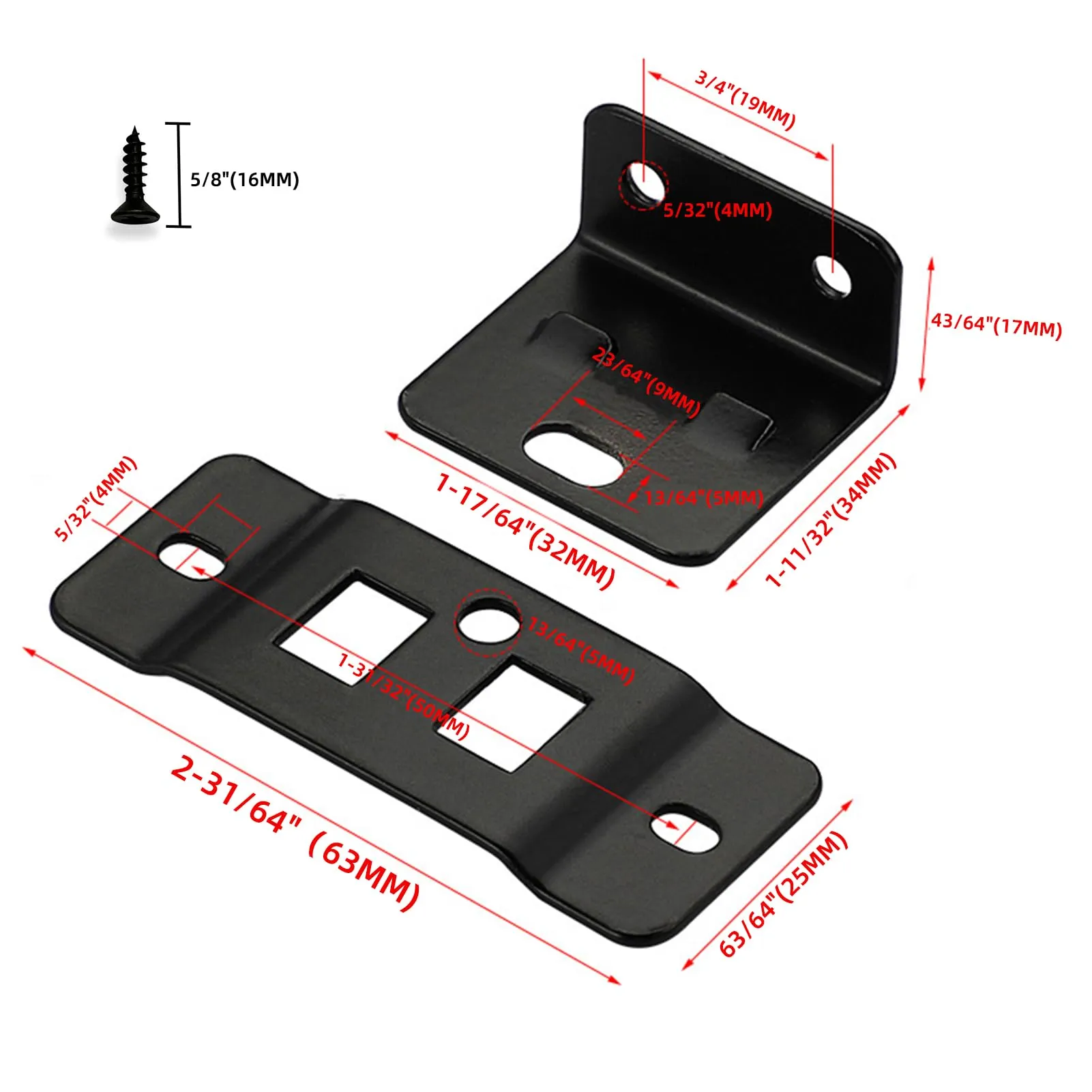 L Bracket and Plate Size Specification