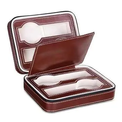 Leather Watch Box With Four Watches Inside