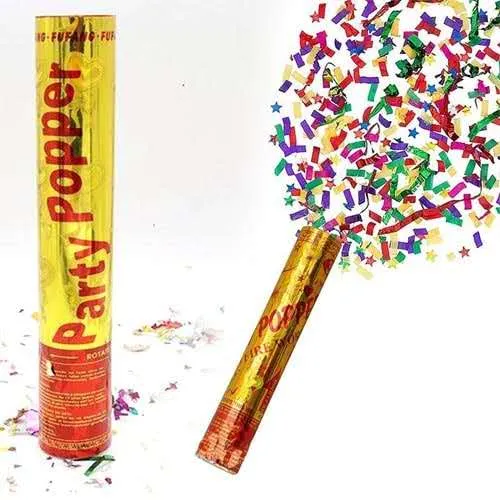 Party Popper Confetti Burst Celebration Scene
