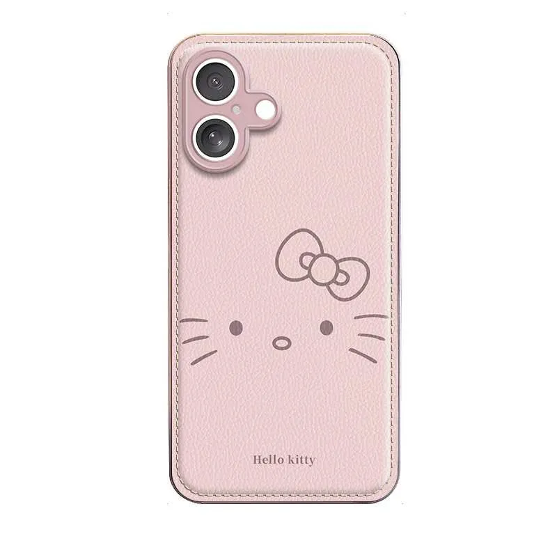 Pink Cat Design Phone Case in Hand