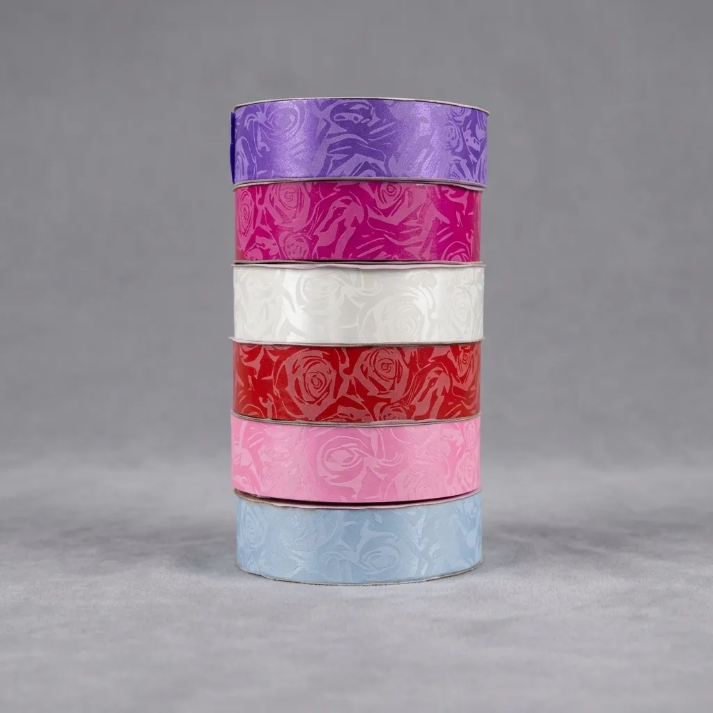Rose Print Washi Tape Rolls Stack