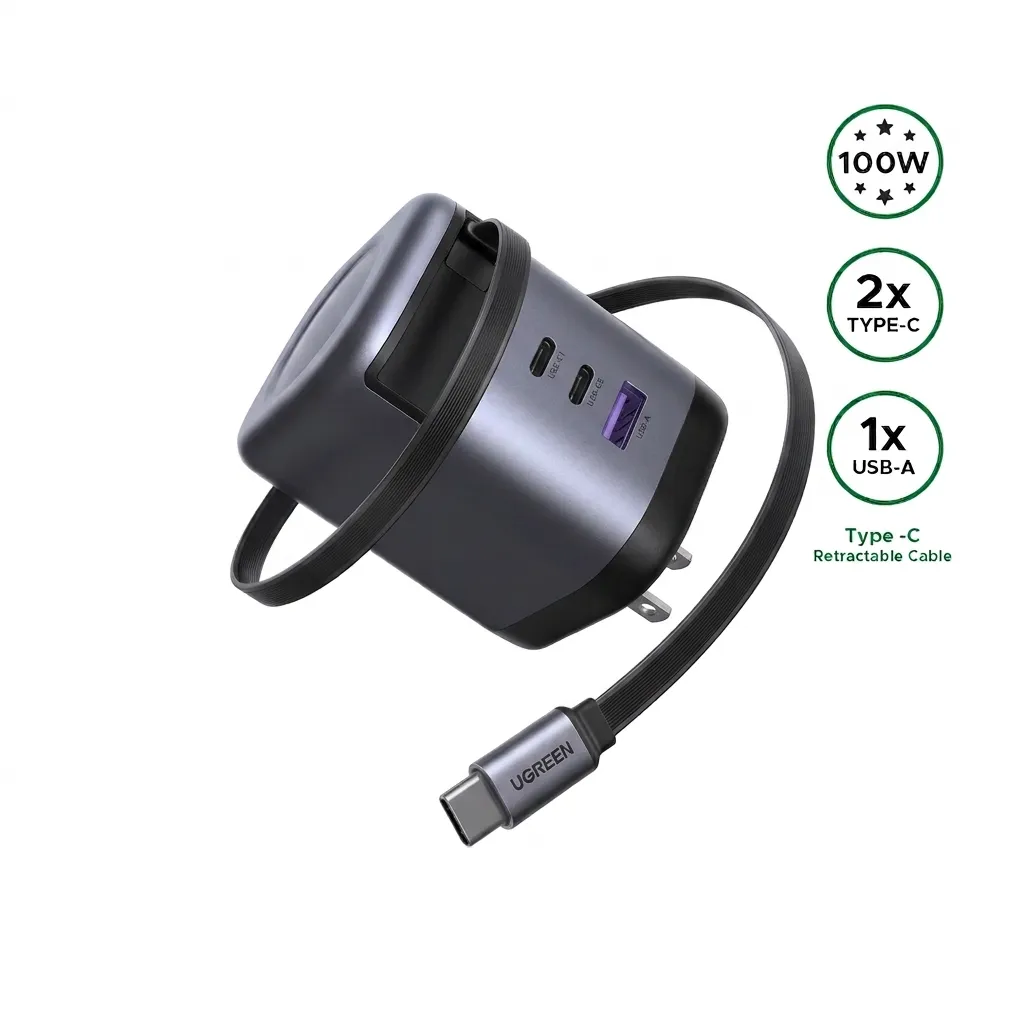 UGreen 100W GaN charger dual Type-C ports