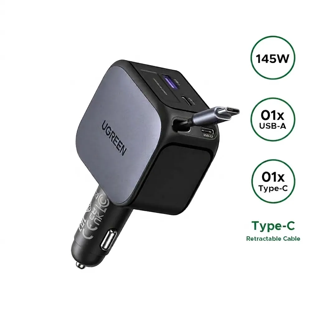 UGreen 145W car charger with cable